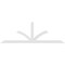 Ekena Millwork Richland Architectural Grade PVC Gable Bracket, 108"W x 36"H x 4"D x 4"F, 8/12 Pitch GBP108X36X0404RIC00 - alternate 5
